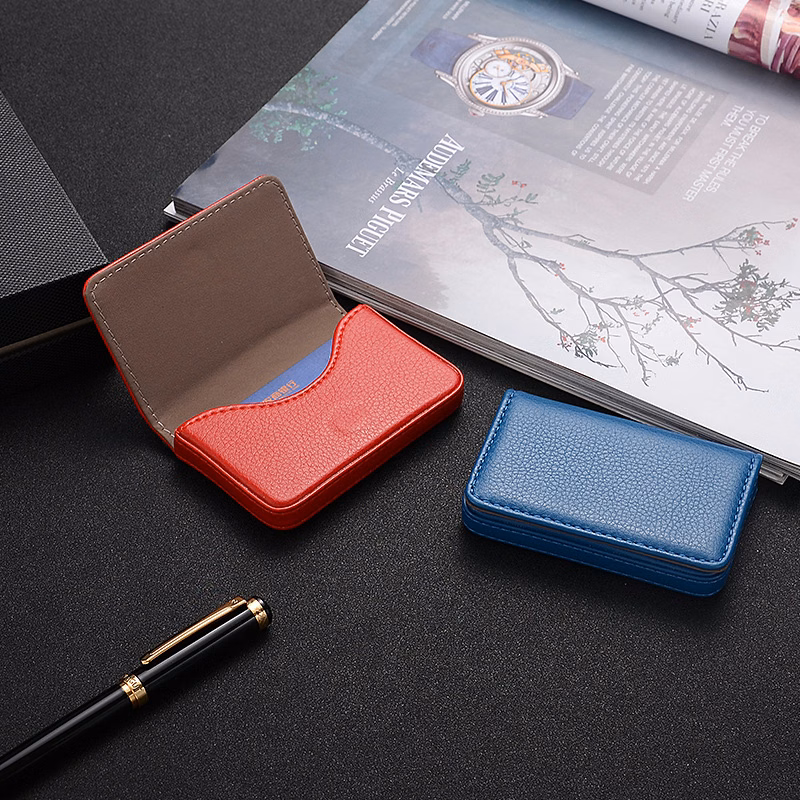 PU Leather Card Case with Magnetic Shut