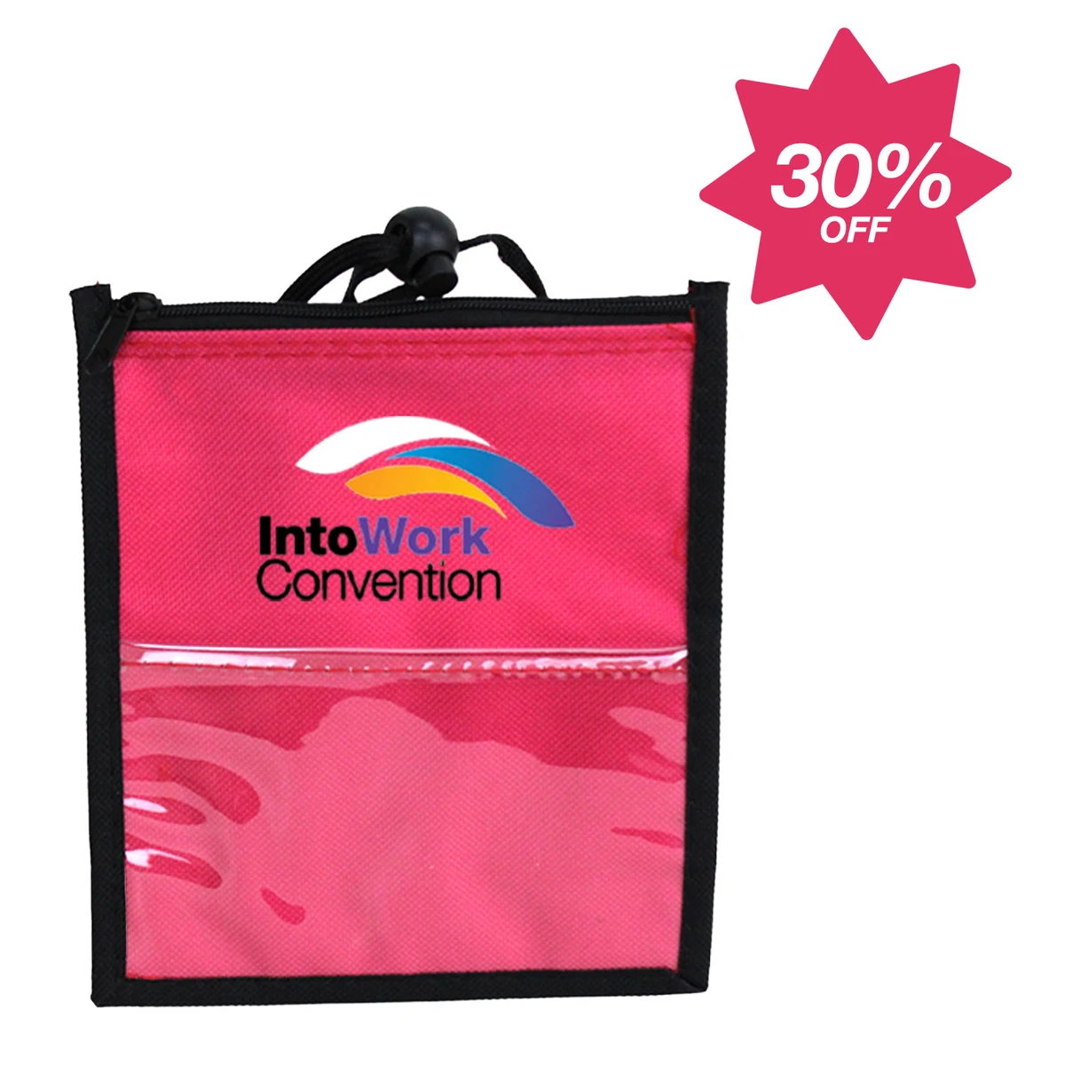 30% OFF - Rose Pink Simple Badge Holder 1