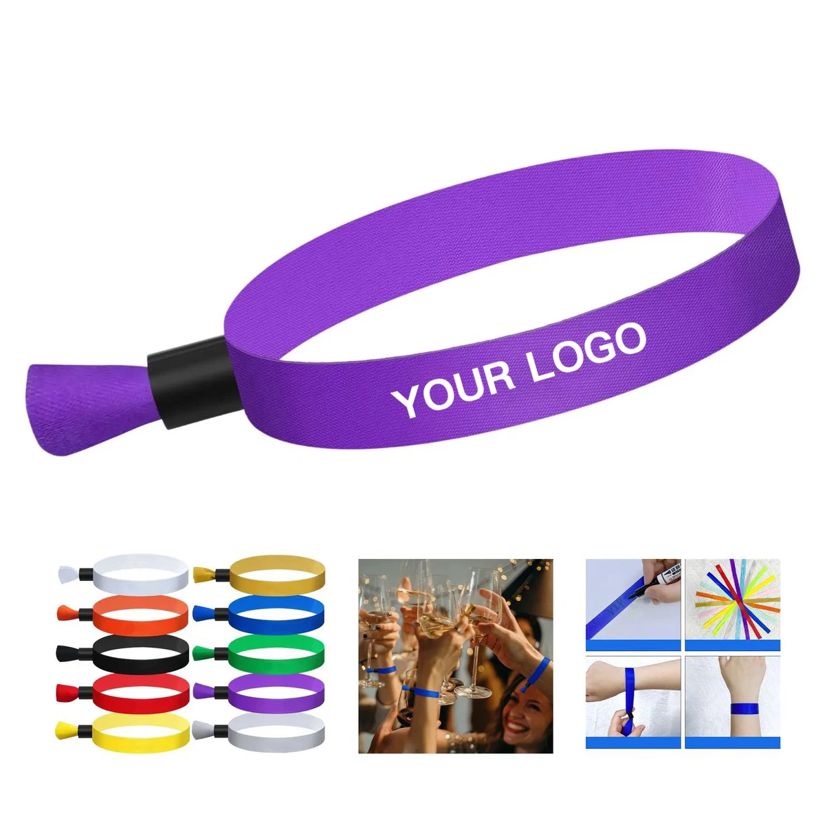 Polyester Event Wristbands for Festivals and Parties 1
