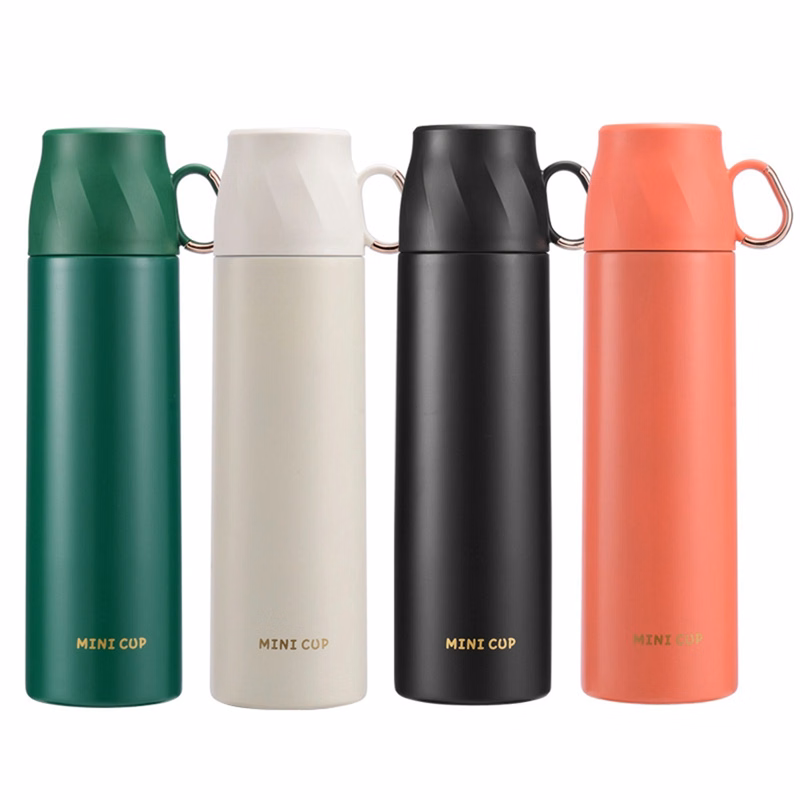 17 Oz. Double Wall Stainless Steel  Water Bottle with Cup