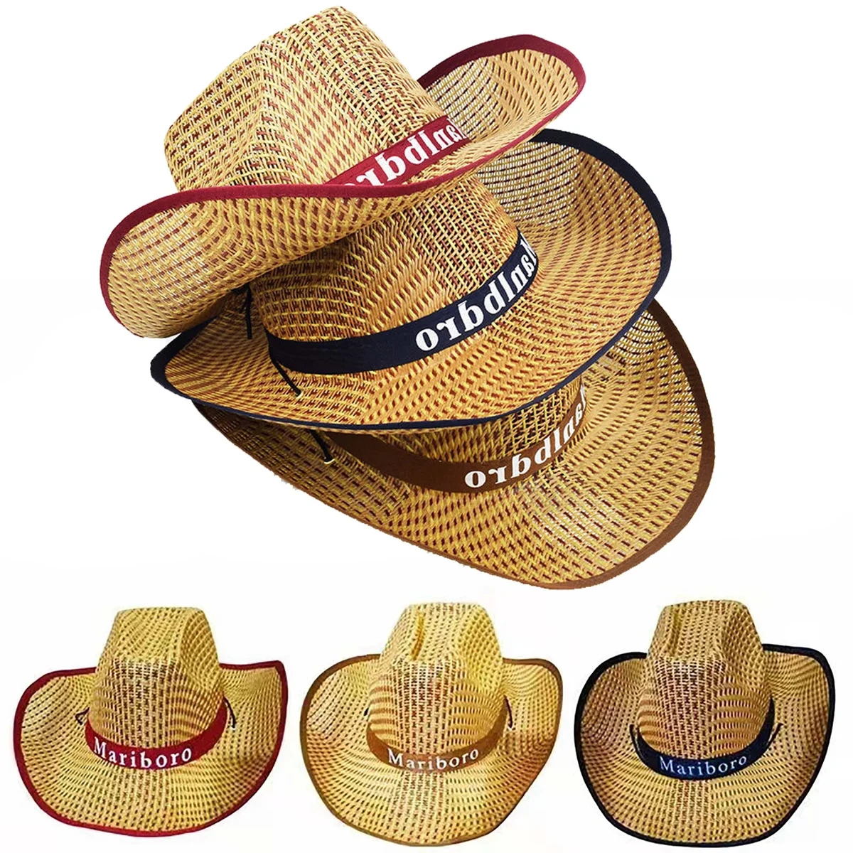 Raffia Straw Cowboy Hat 1