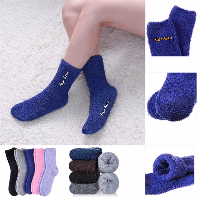 Fluffy Coral Fleece Fuzzy Socks MOQ 50pairs