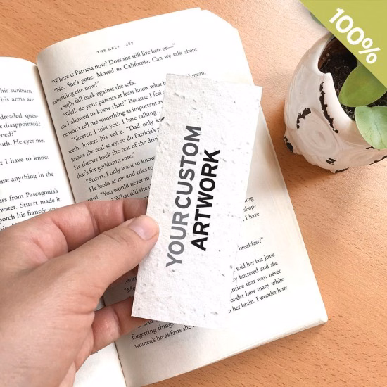 Single-Sided Small Seed Paper Bookmarks