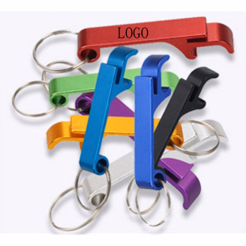 Aluminium bottle opener with key chain