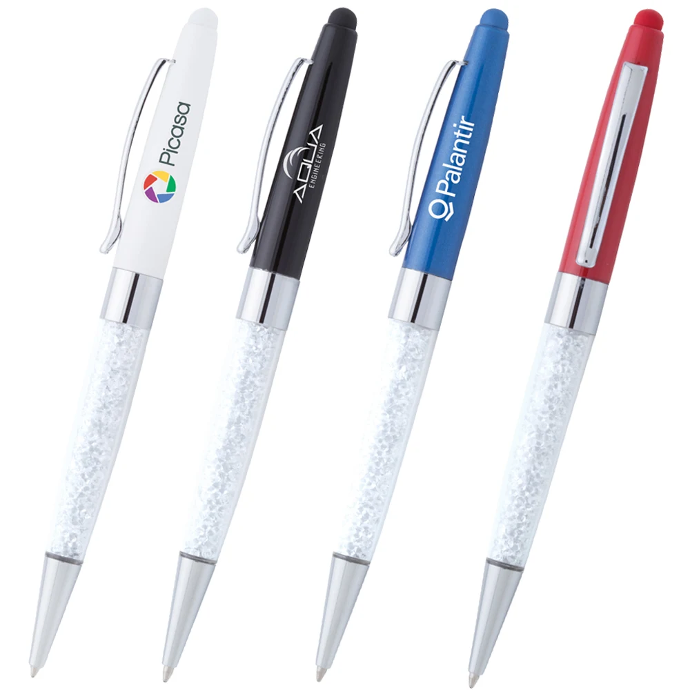 Fashionista Crystal Metal Stylus Ballpoint Pen 1