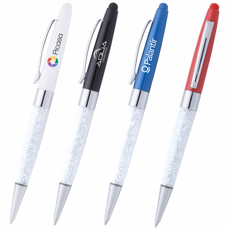 Fashionista Crystal Metal Stylus Ballpoint Pen