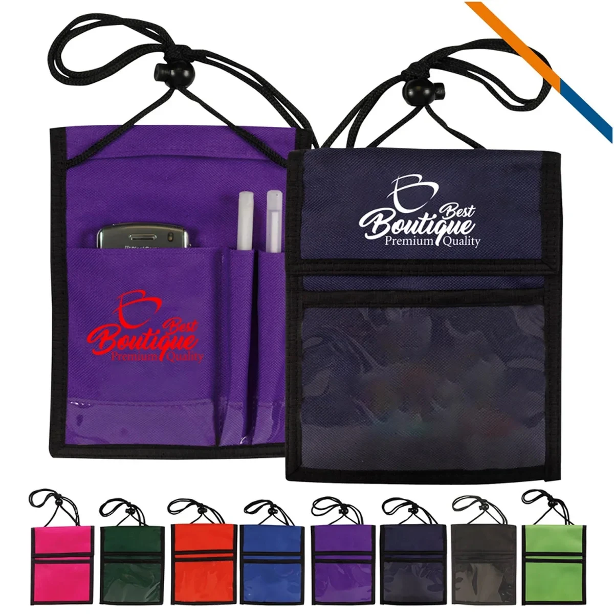 Polyester Lanyard Protector Exhibition Passport Card Holder 1