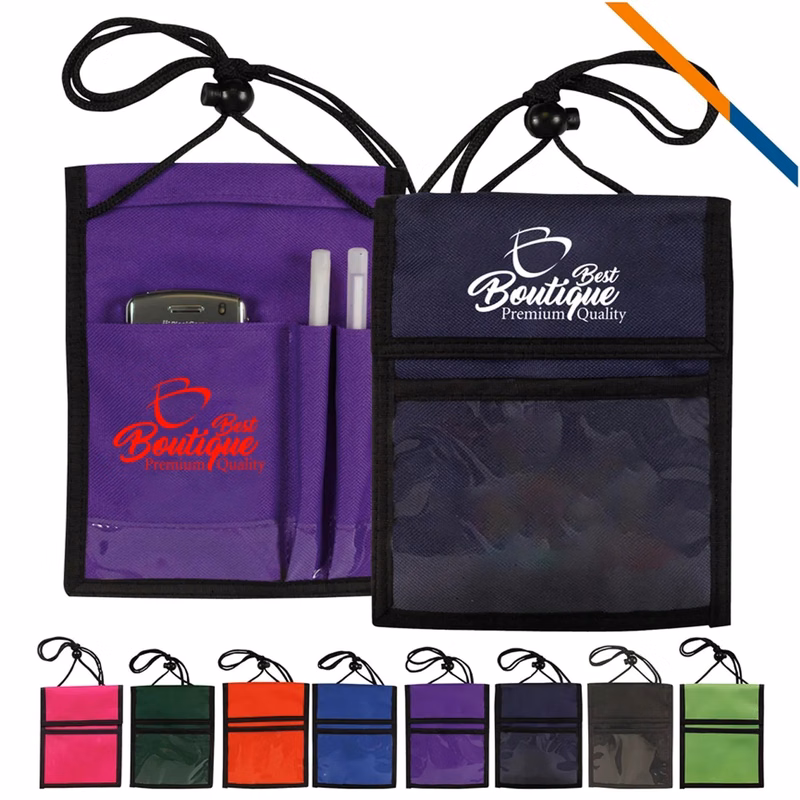 Polyester Lanyard Protector Exhibition Passport Card Holder