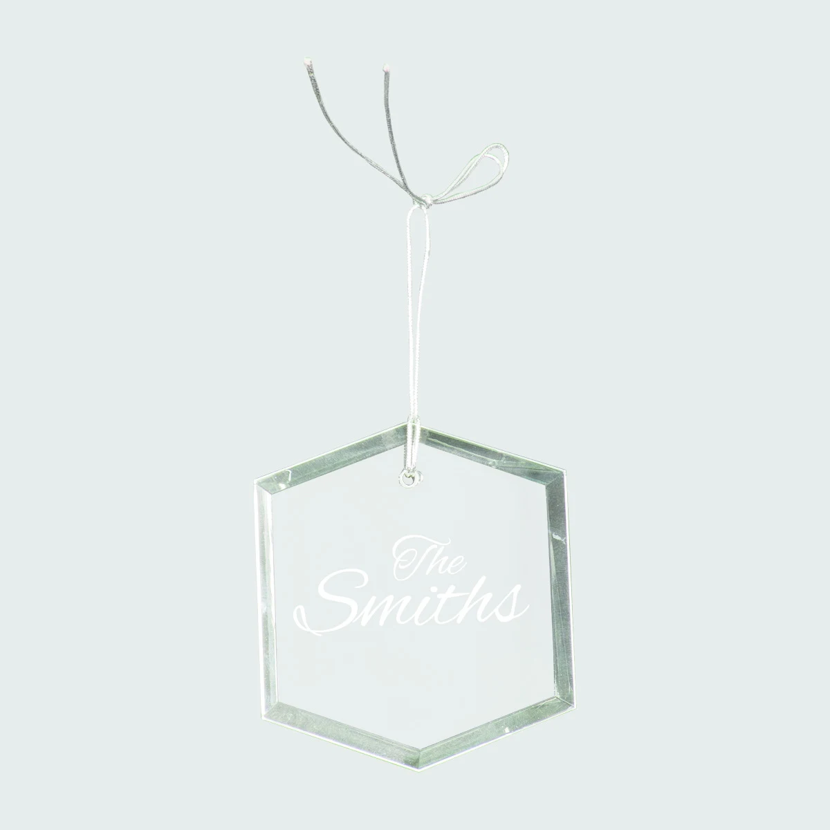 3" Crystal Hexagon Ornament 1