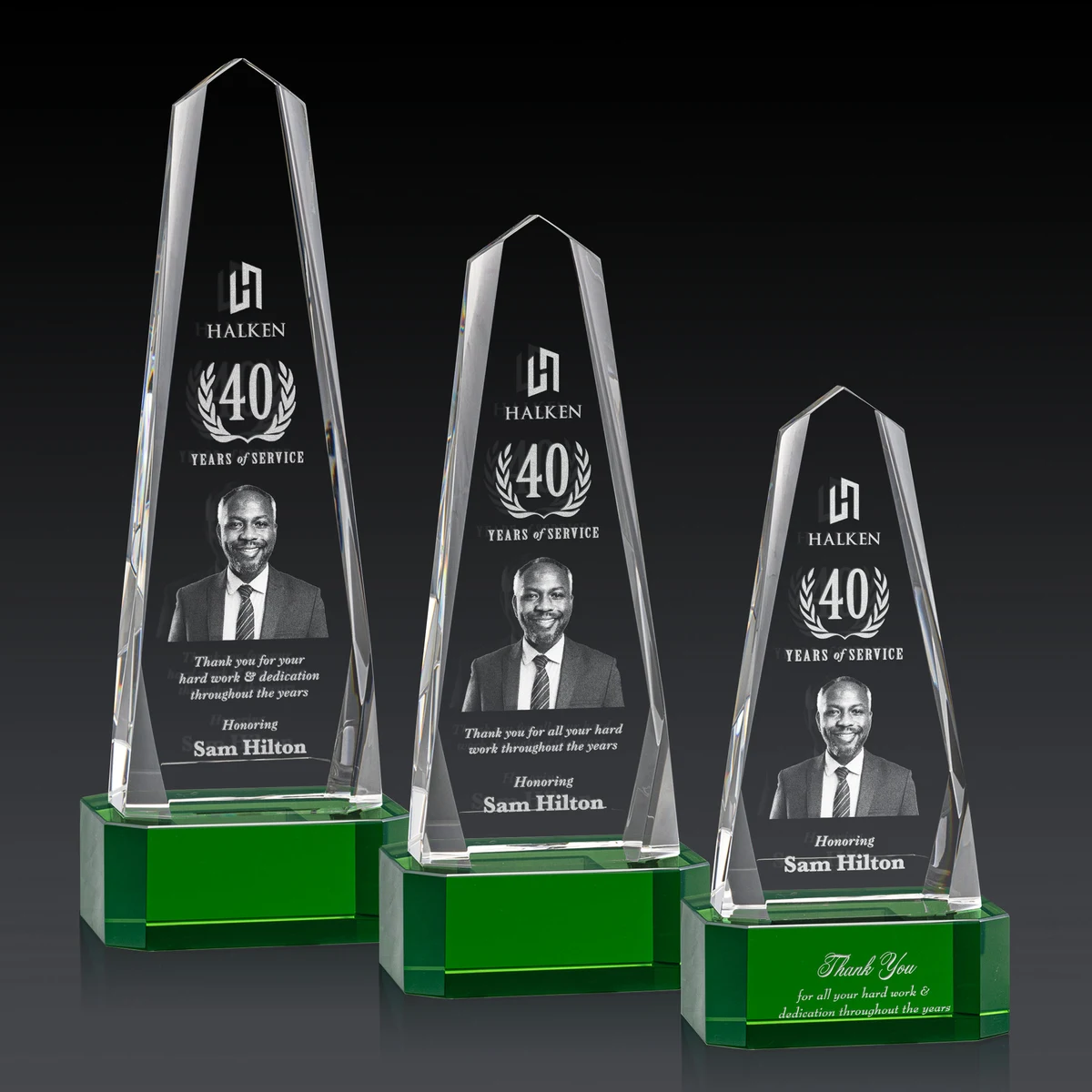Geneva 3D Award on Base - Green 1