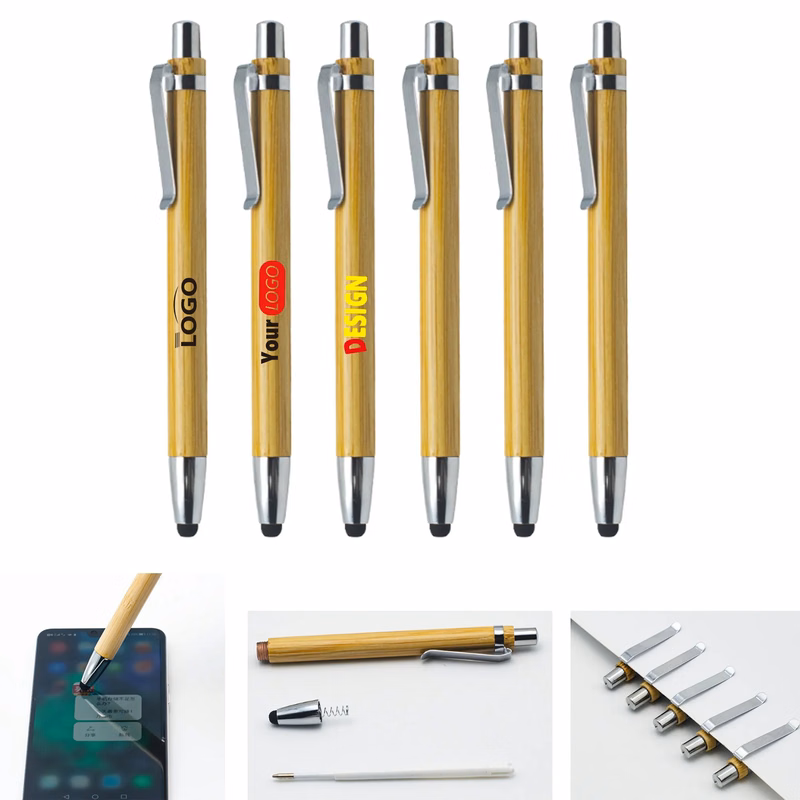 Natural Wood Touch-screen Ballpoint Pen For Both Purposes