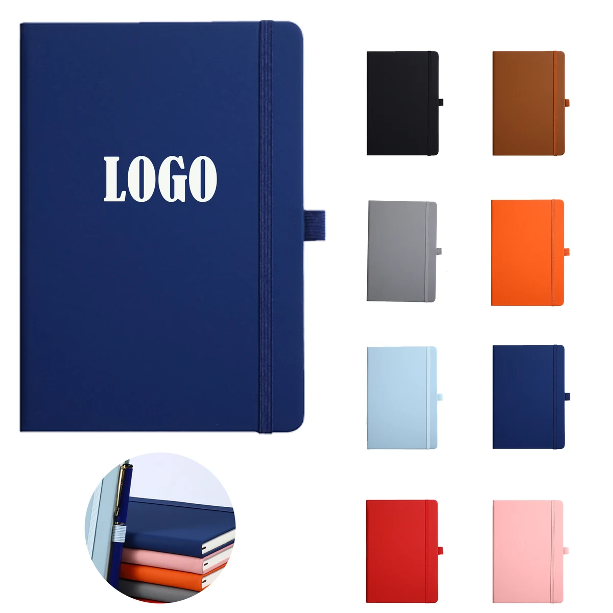 A5 Journal Hardcover Notebook With Pen Holder For School MOQ50 1