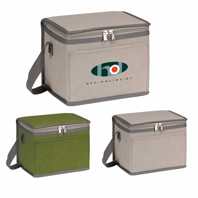 New Revolving Washable Kraft Paper Insulated 6-Pack Cooler