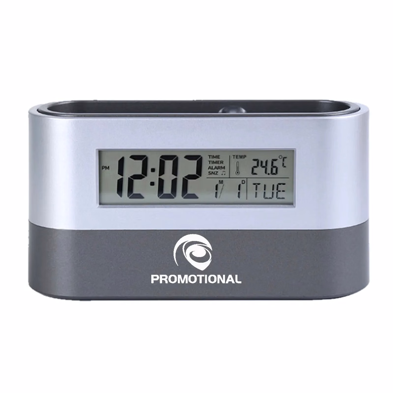 Multifunctional Pen Holder With Alarm Clock And Calendar