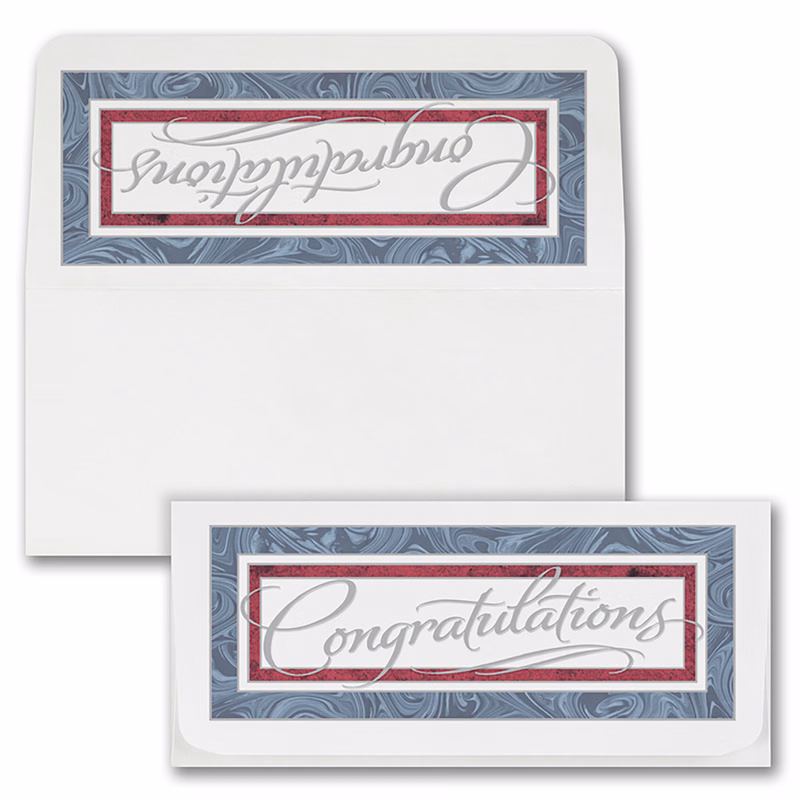 Marble Congrats Currency Envelope
