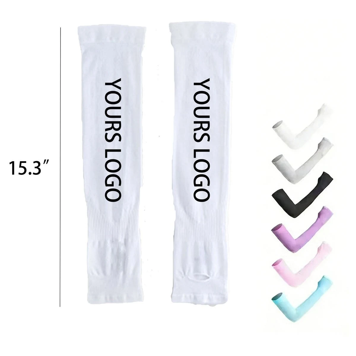 Logo Imprint Breathable Cooling Arm Sleeves 1