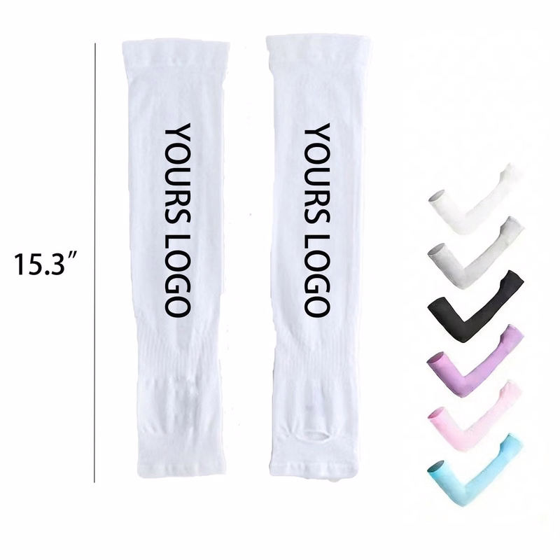 Logo Imprint Breathable Cooling Arm Sleeves