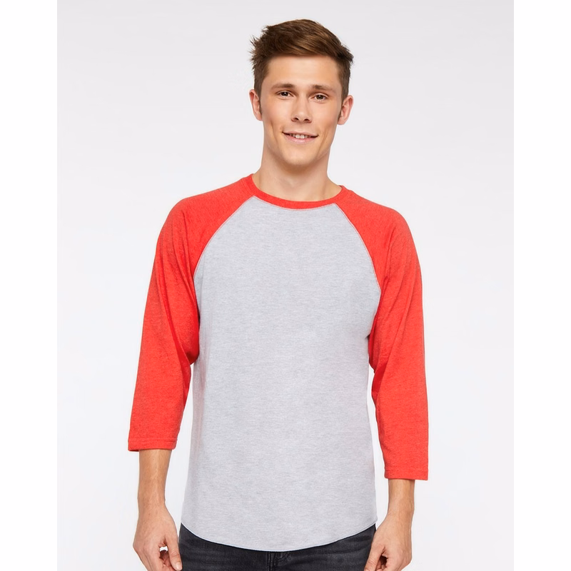 Unisex Baseball Fine Jersey Three-Quarter Sleeve Tee - 6930