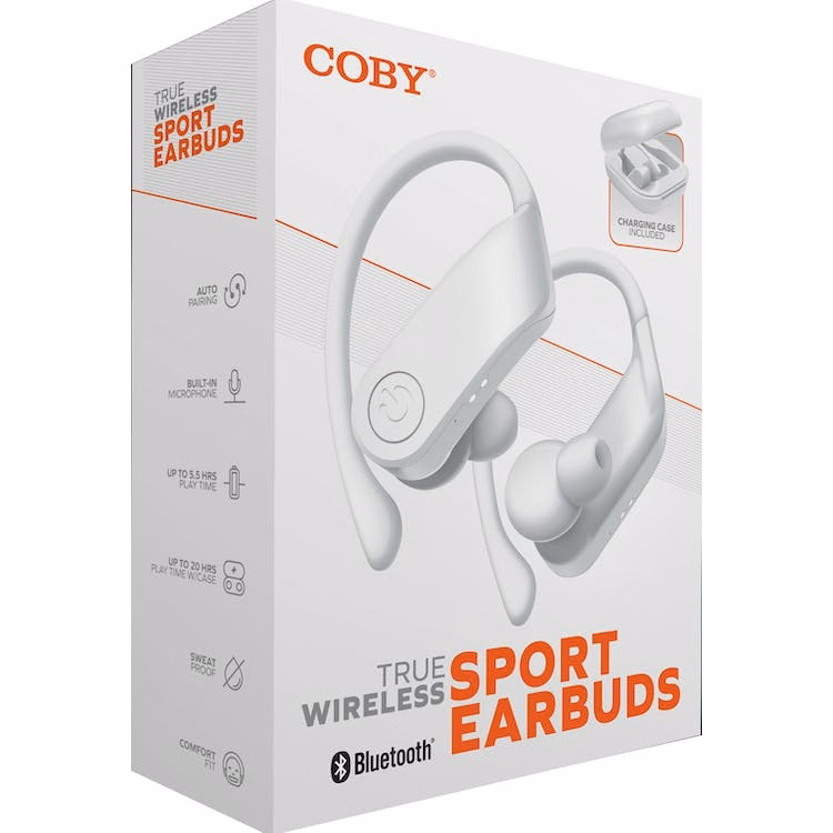 Sport Earbuds - White Over the Ear