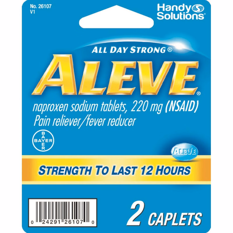 Travel Size Aleve - 2 Caplets 12 Hour Relief
