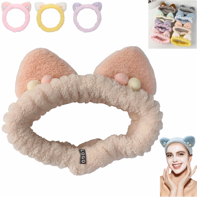 Cute Cat Spa Headband For Washing Face Makeup Skincare