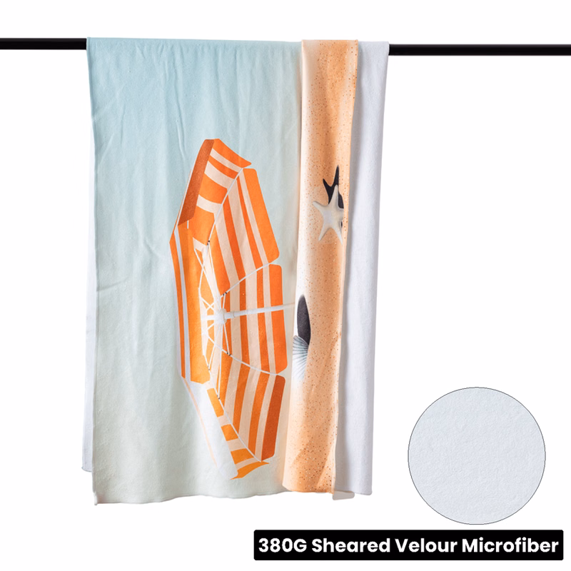 Subli-Sheared Velour Beach Towel