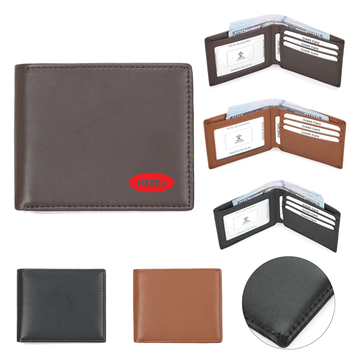 Microfiber Leather Solid Color Wallet MOQ 30 1