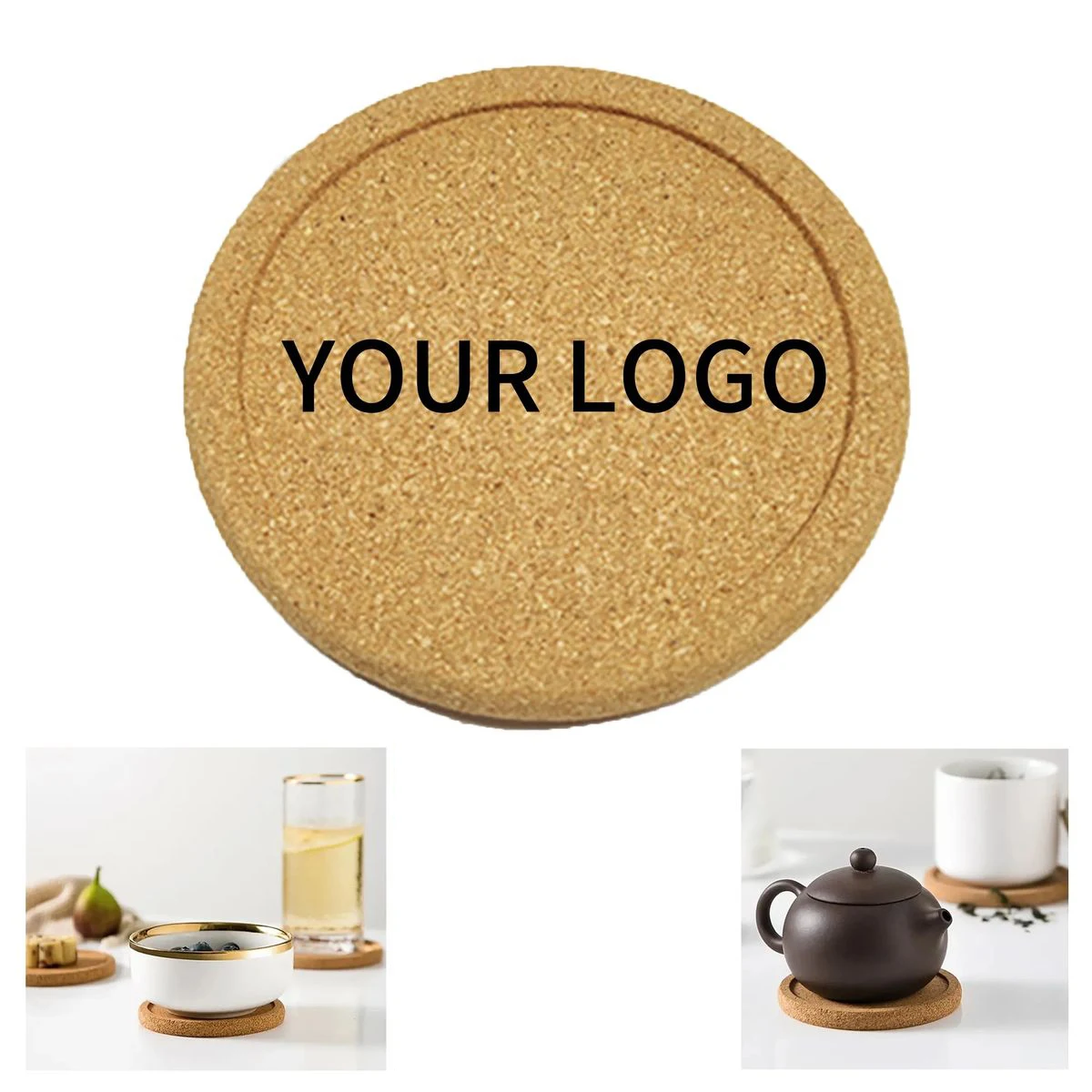 Durable Cork Drink Coaster 3.9 Inch for Tabletops 1
