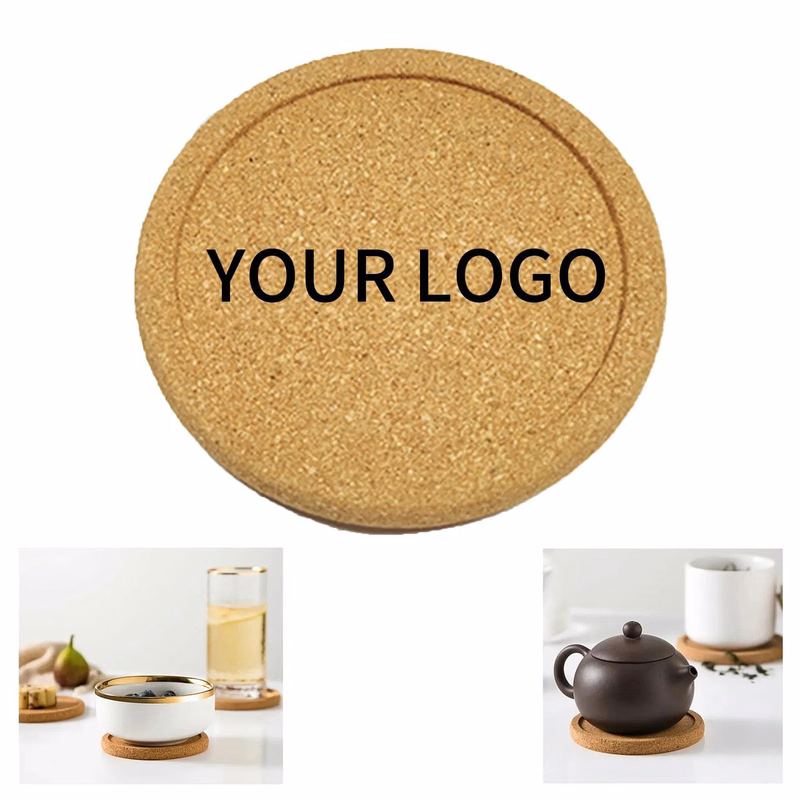 Durable Cork Drink Coaster 3.9 Inch for Tabletops