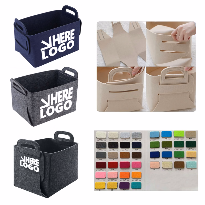 Felt Household Folding Storage Basket