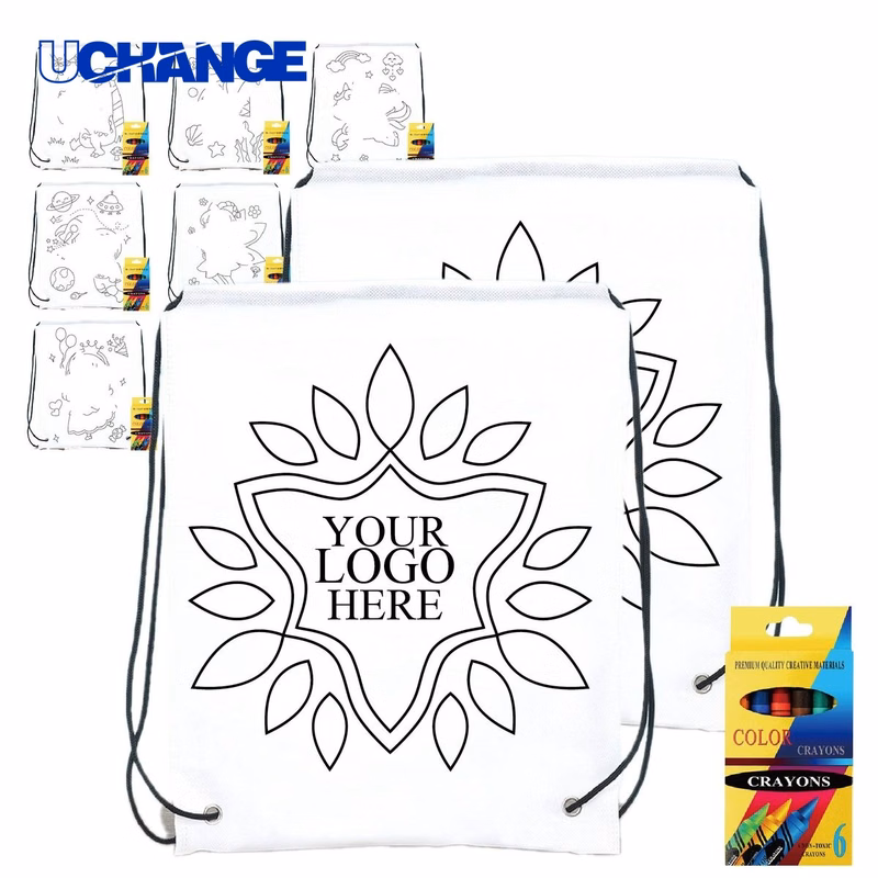 Graffiti Non-Woven Bag with Paintbrushes