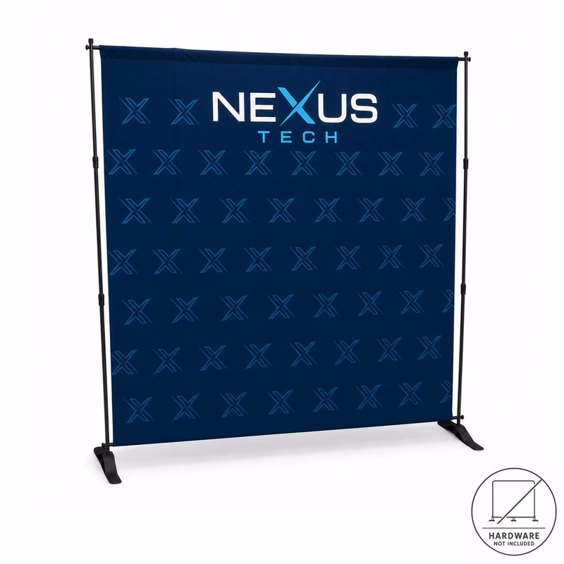 24 Hr Express Ship - Replacement Graphics Single sided 8'w x 8'h with pole pocket top and bottom