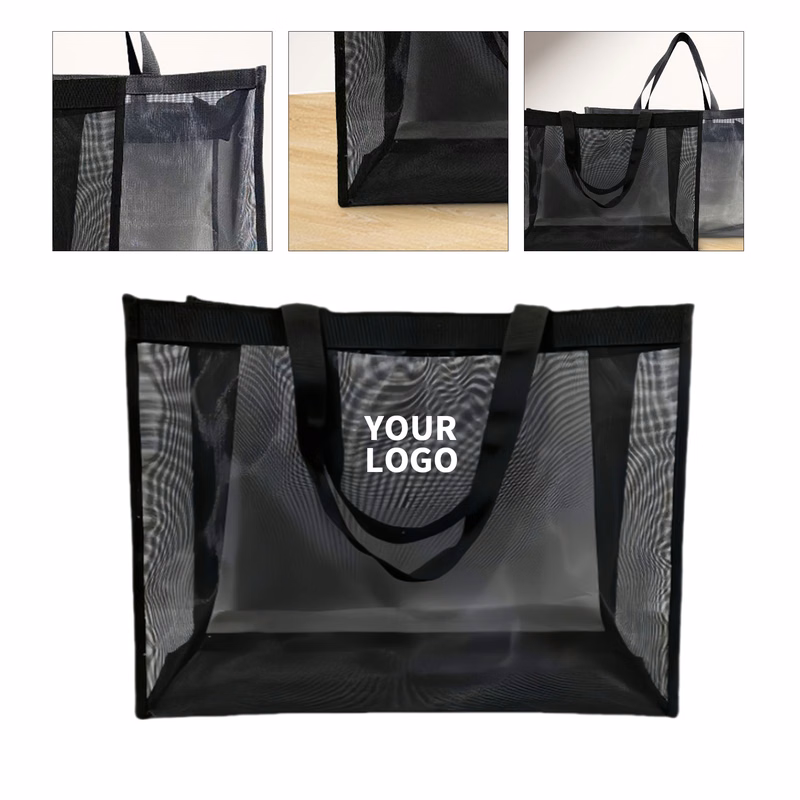 Large Mesh Beach Tote Bag 19.7" x 5.9" x 13.8"