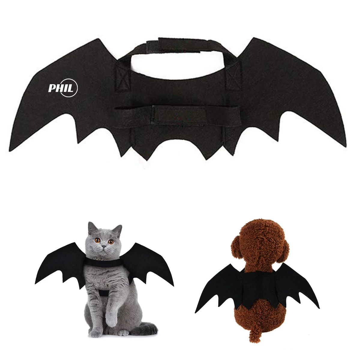 Adjustable Halloween Pet Bat Wings Costume 1