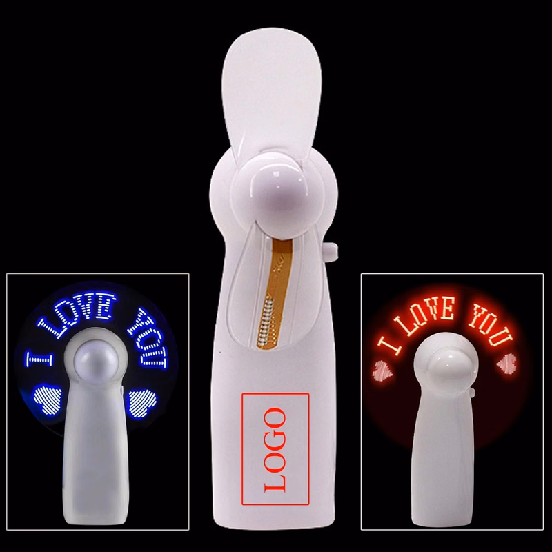 Message Editable Mini Flash LED Fan