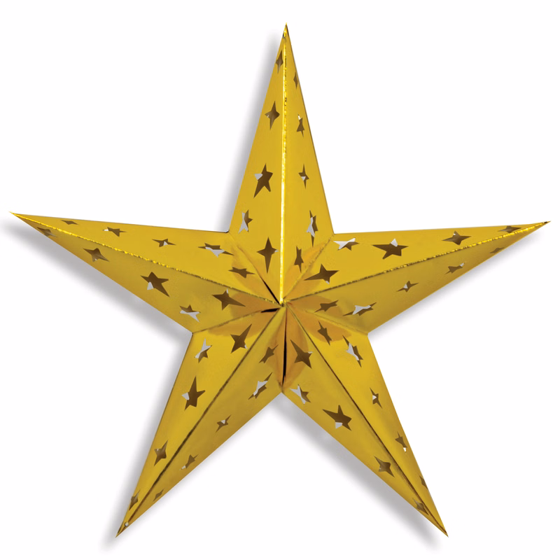 Dimensional Foil Stars Decorations