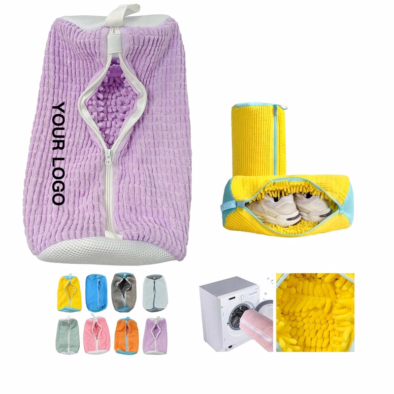 Machine Wash Shoe Pouch with Zipper Closure
