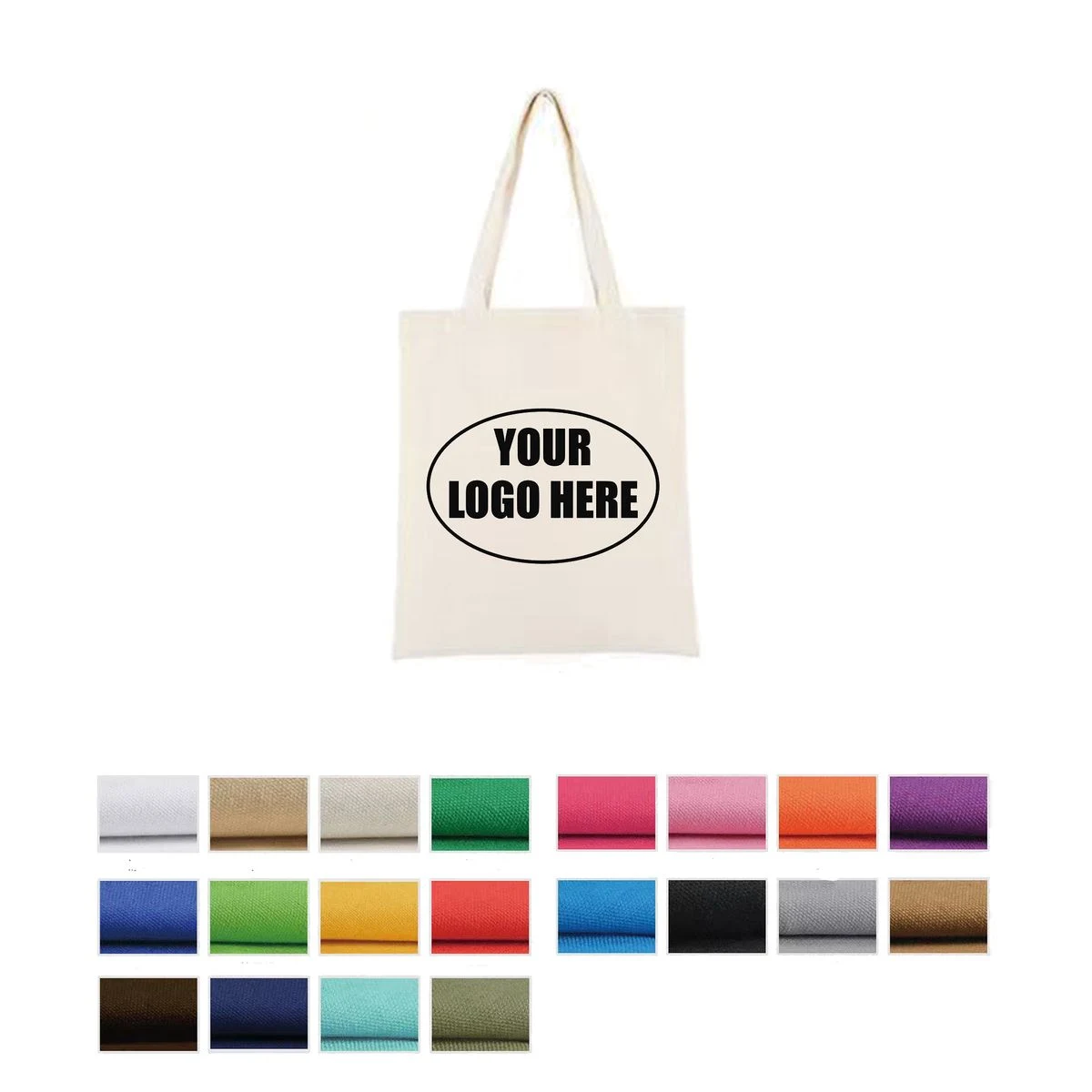 Sustainable Canvas Grocery Bag, custom tote bag with logo imprint 1