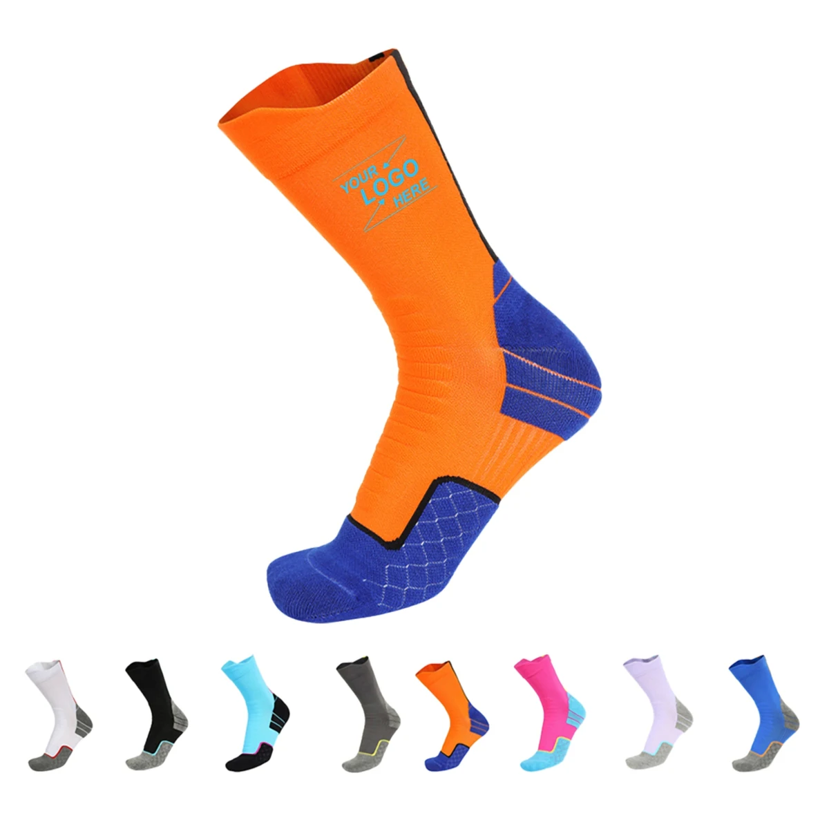 Nylon Knit Crew Socks, custom branded apparel with logo imprint 1