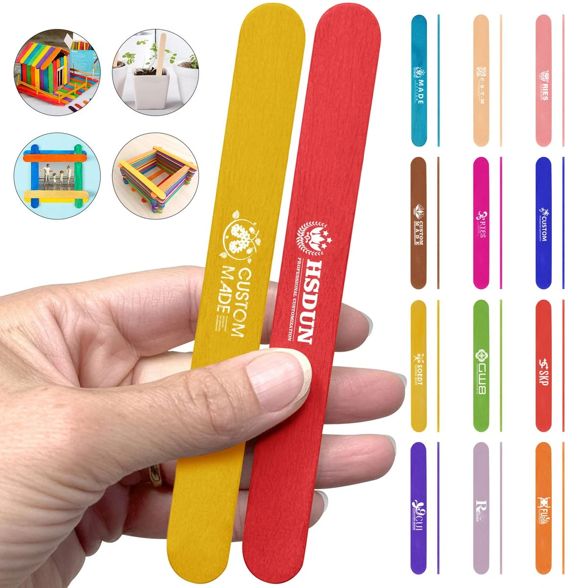 Natural Wood Popsicle Craft Sticks 1
