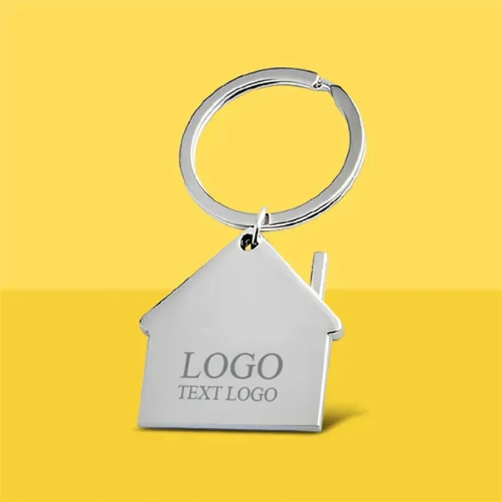 Custom House Shape Metal Key Tag 1