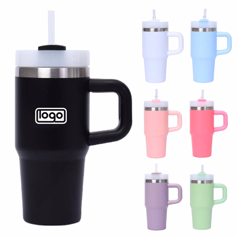 14oz Stainless Steel Insulated Straw Tumbler w/ Handle