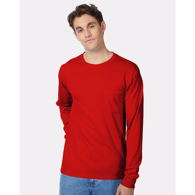 Unisex Authentic Long Sleeve Pocket T-Shirt - 5596