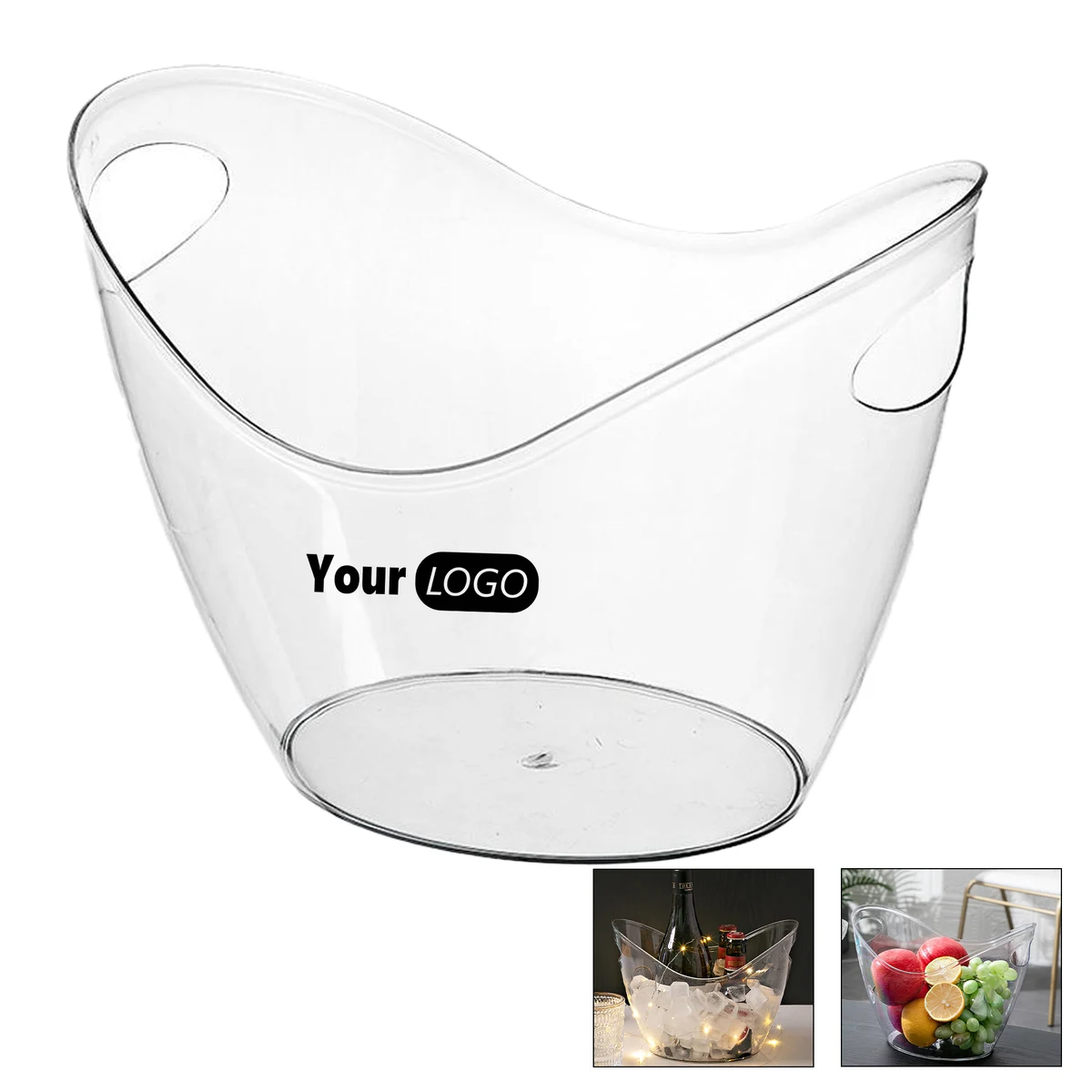 PET Large Clear Ice Bucket 1