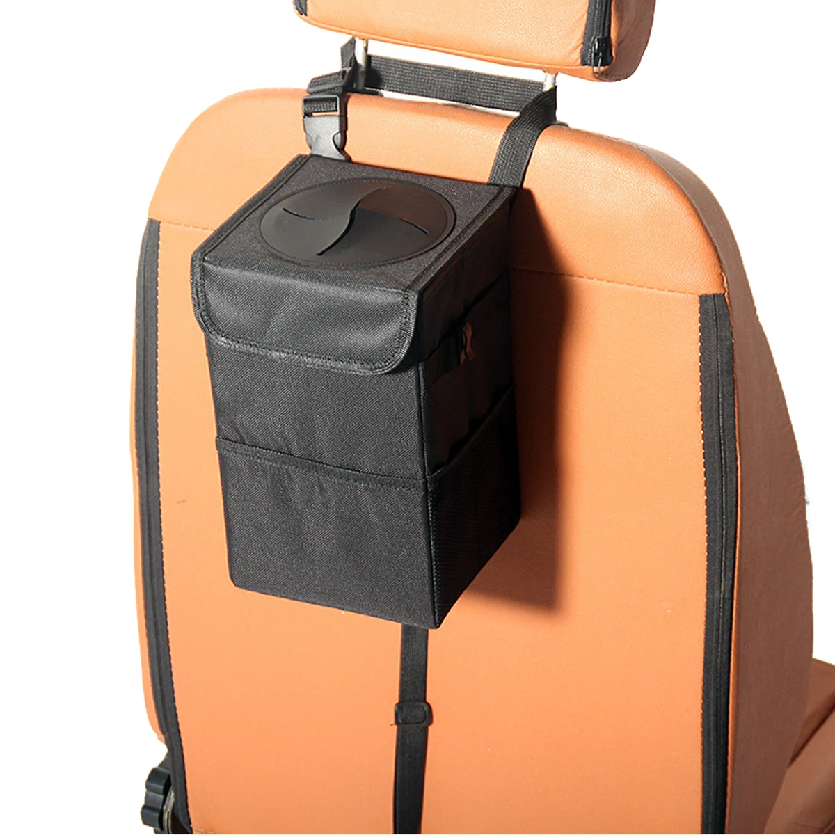 Car Seat Back Garbage Bag With Lid 1