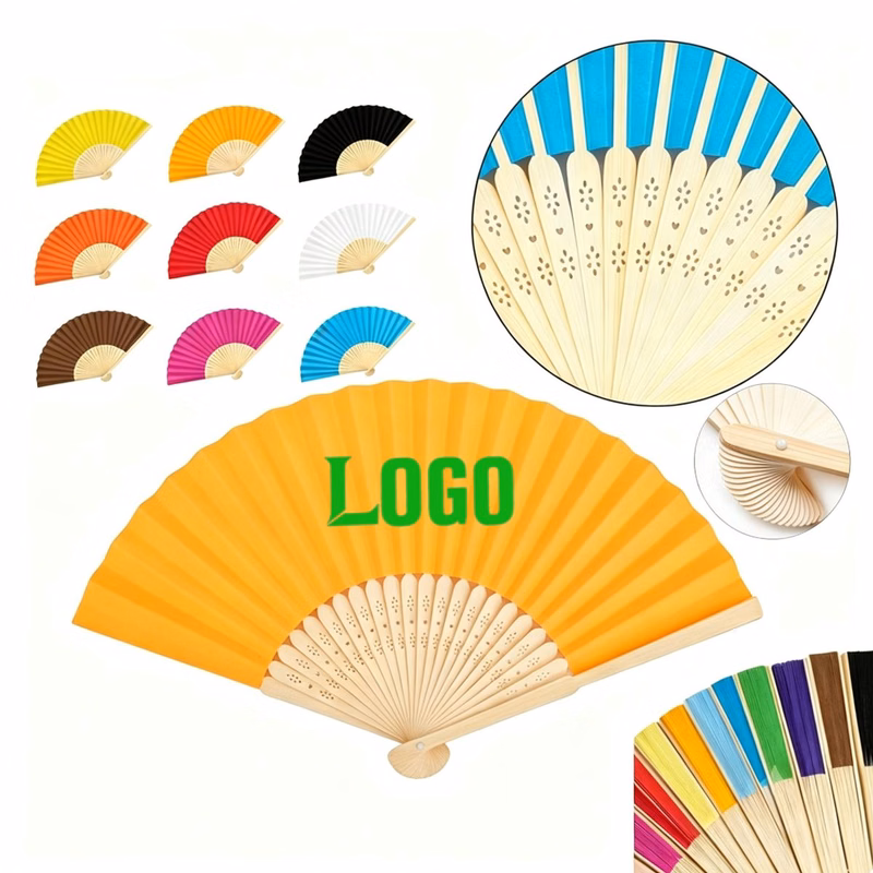 7" Folding Bamboo Hand Fan
