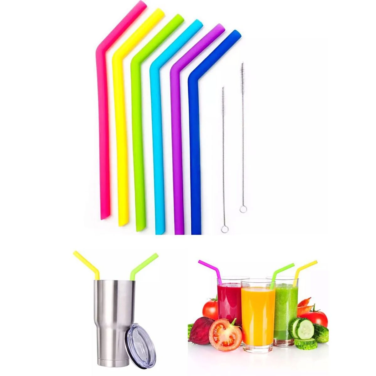 Silicone Drinking Straws 1