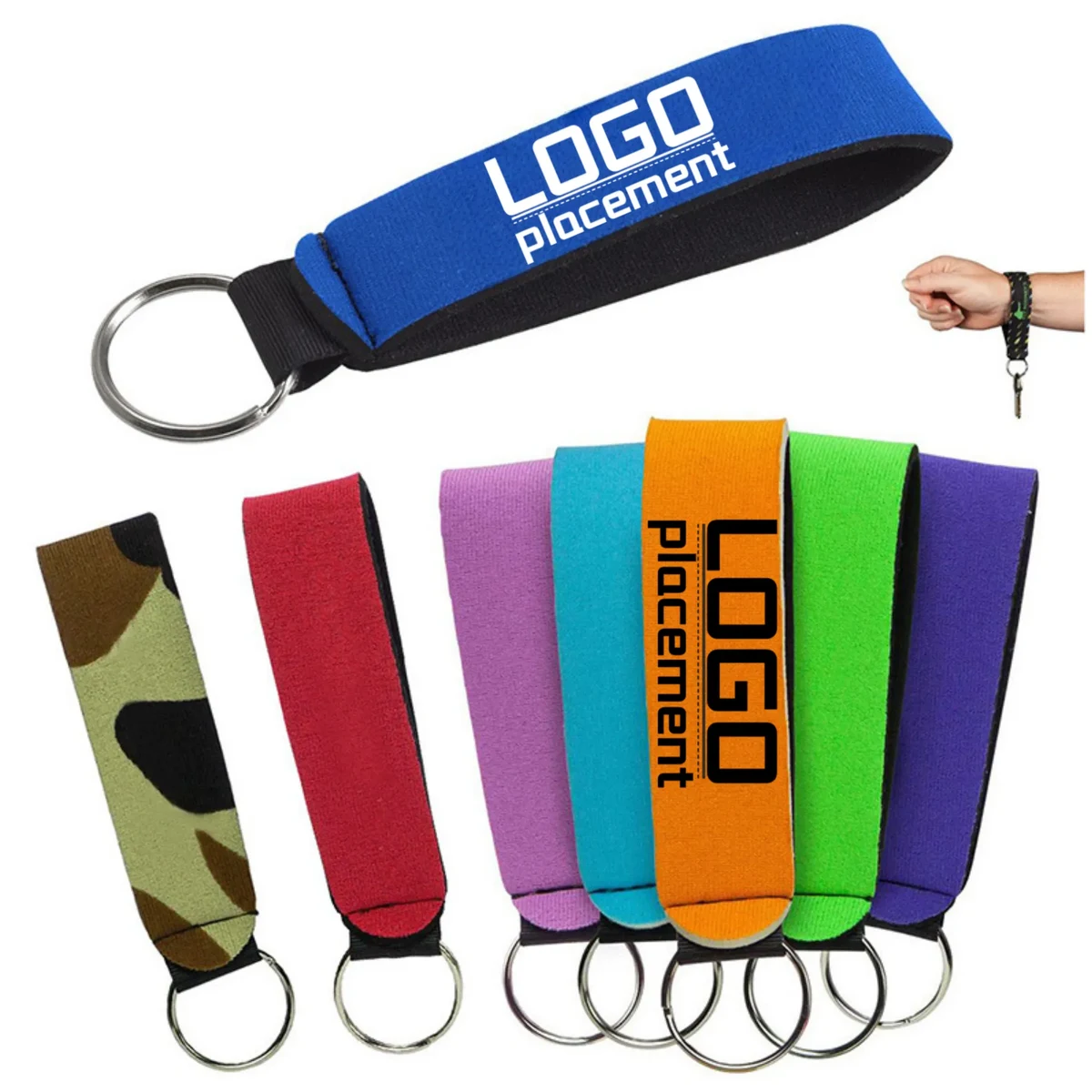 Colored Neoprene Keychain 1