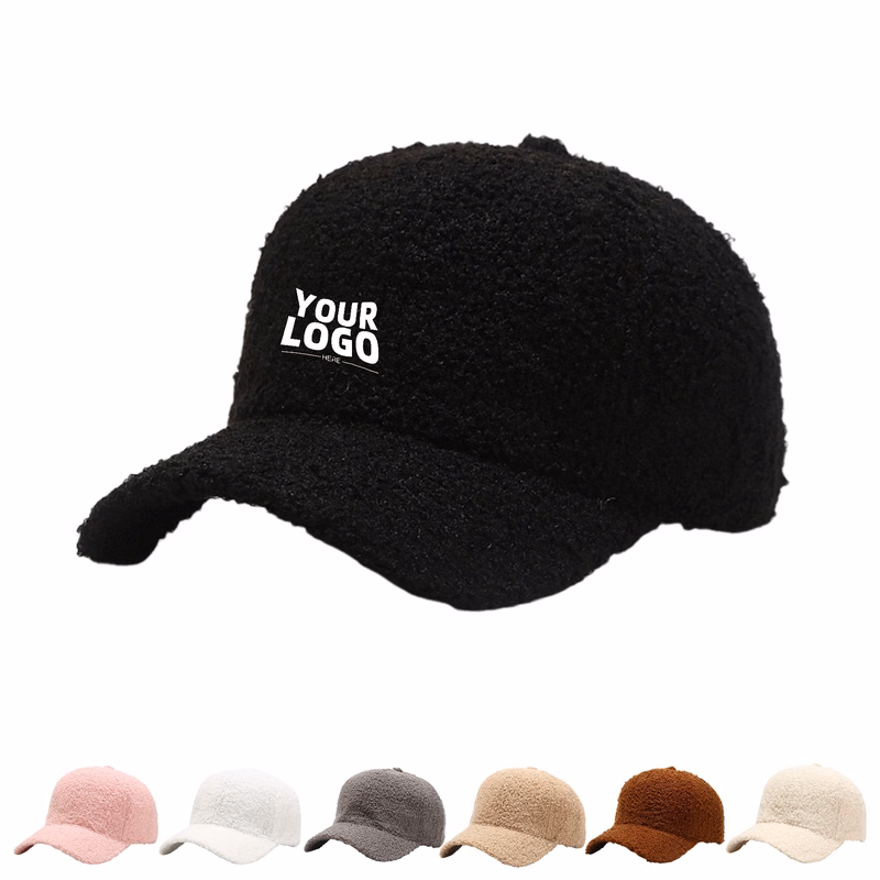 Lamb Wool Solid Baseball Cap