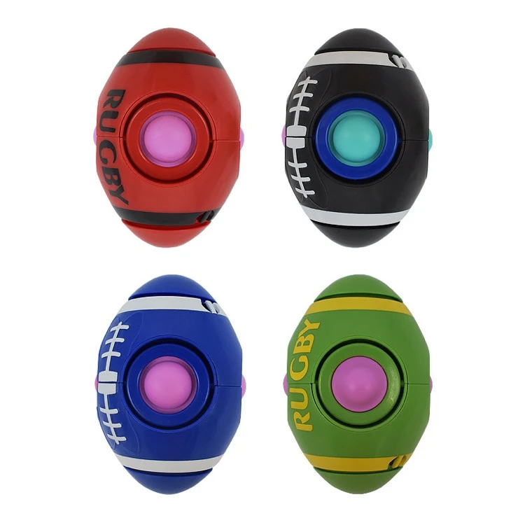 Rugby Rotating Gyro Push Pop It Fidget Toy 1